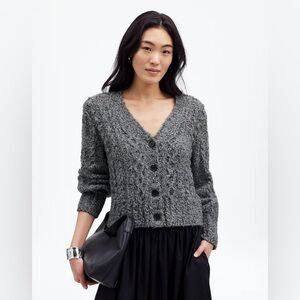 NWT Madewell Gray V-Neck Cardigan